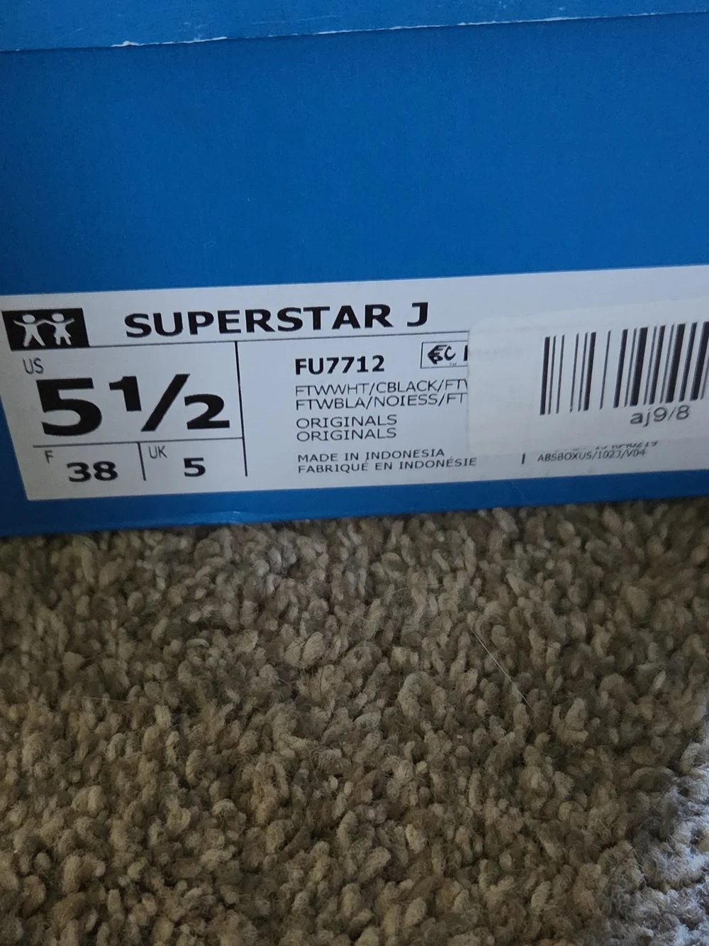 Adidas Superstar White Sneakers with Black Stripes